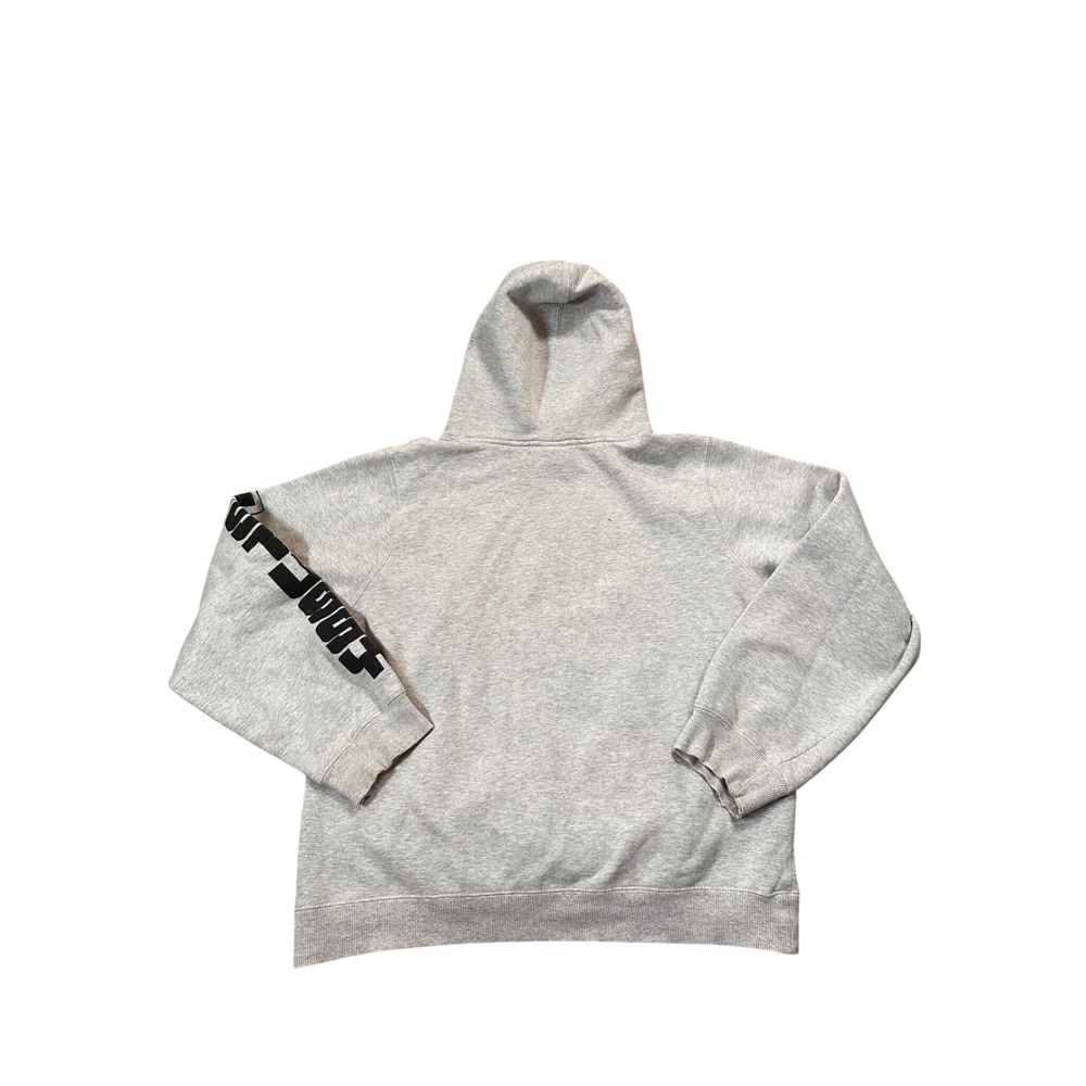 Stussy Mens Heather Gray Sleeve Logo Fleece Pullover Hoodie Size L Z40SAGR018 - Picture 7 of 8